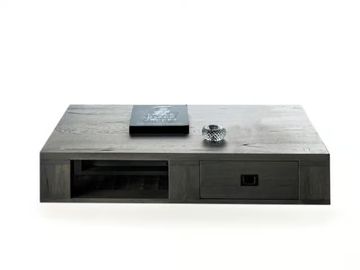 PALLETT - Low oak coffee table with storage space by Devina Nais - view 2